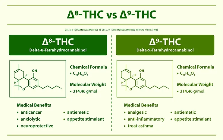 The Difference Between Delta 8 THC and Delta 9 THC
