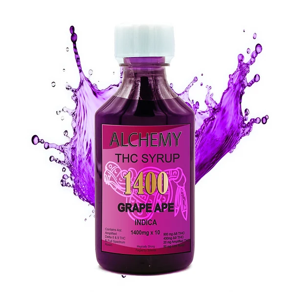 Alchemy 1400 mg THC Grape Ape Syrup (Indica)