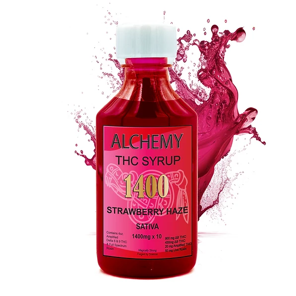 Alchemy 1400 mg THC Strawberry Haze Syrup (Sativa)