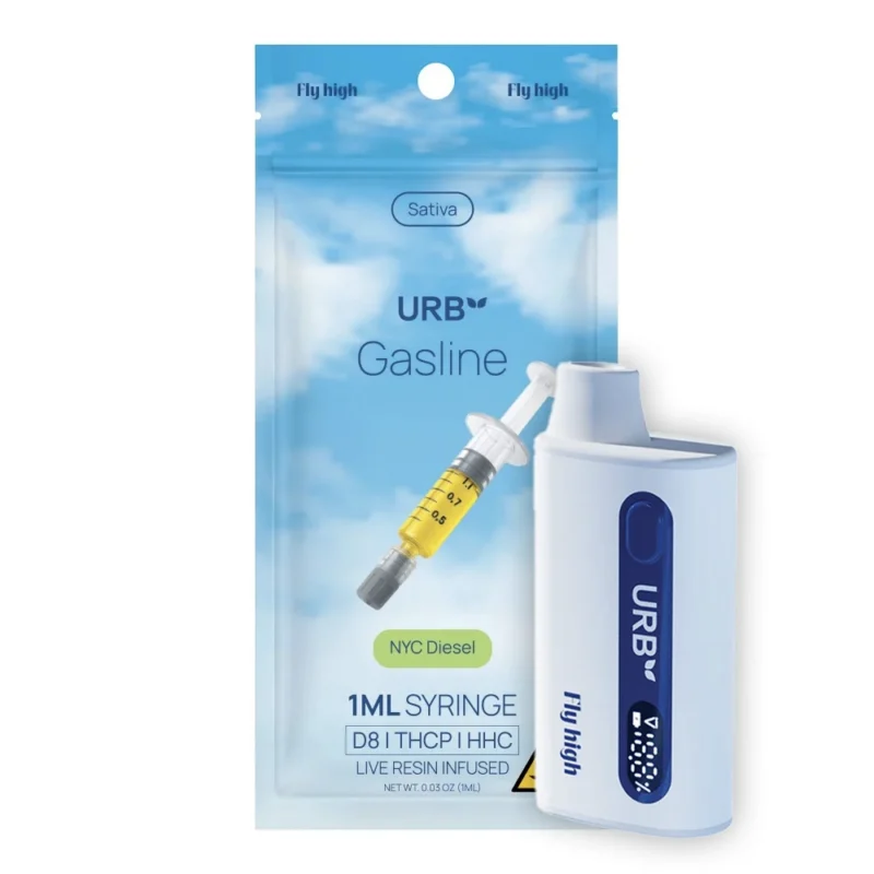 URB Gasline Delta-8 THC Oil Syringe + Refillable Device