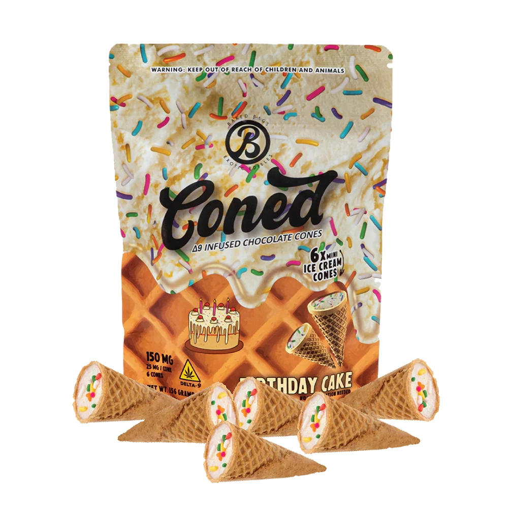 Baked Bags Coned 200mg Delta 9 THC Edibles