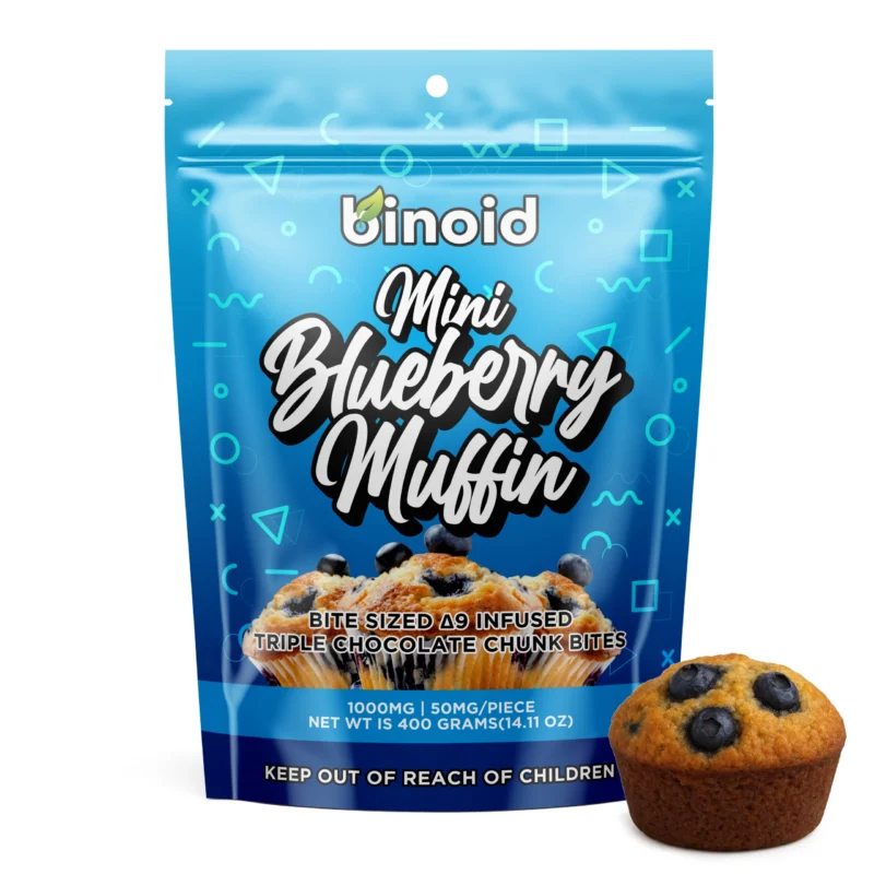 Binoid Delta-9 THC Blueberry Muffin Bites 1000mg