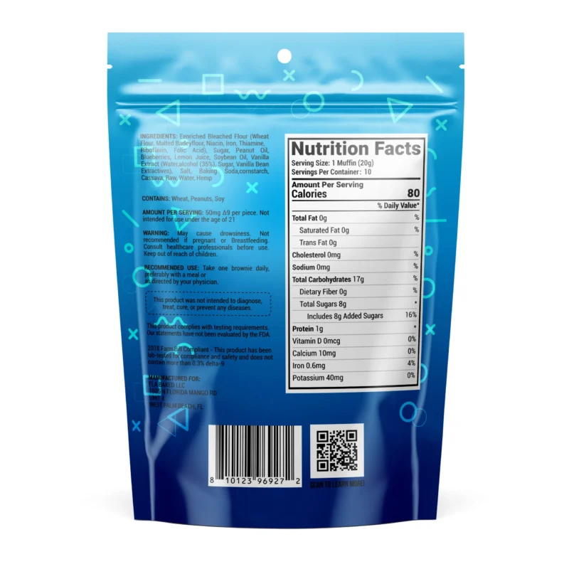 Binoid Delta-9 THC Blueberry Muffin Bites 1000mg