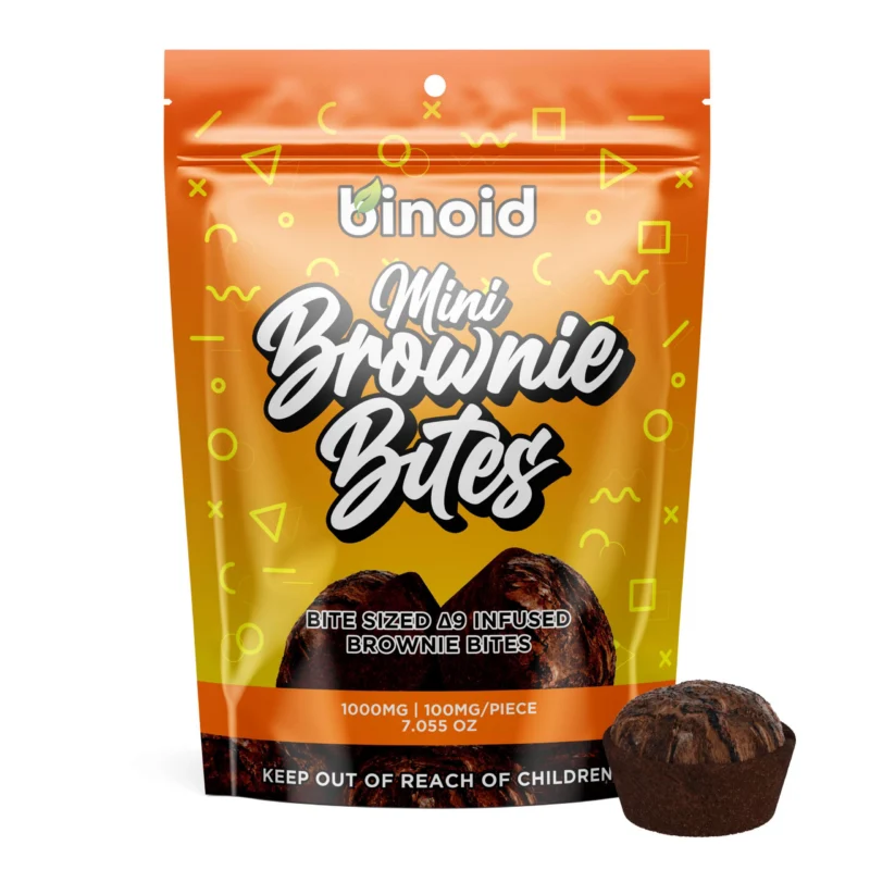 Binoid Delta-9 THC Mini Brownie Bites - 50mg Each