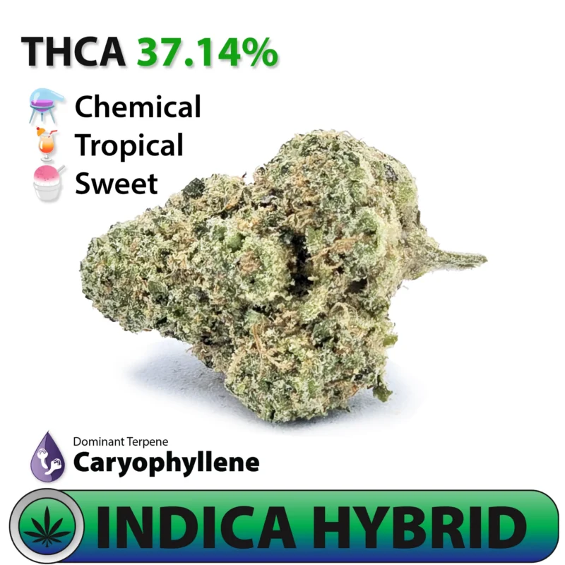 Frosted Brands Candy Fumez THCA Flower – 37% THCA Indica Hybrid