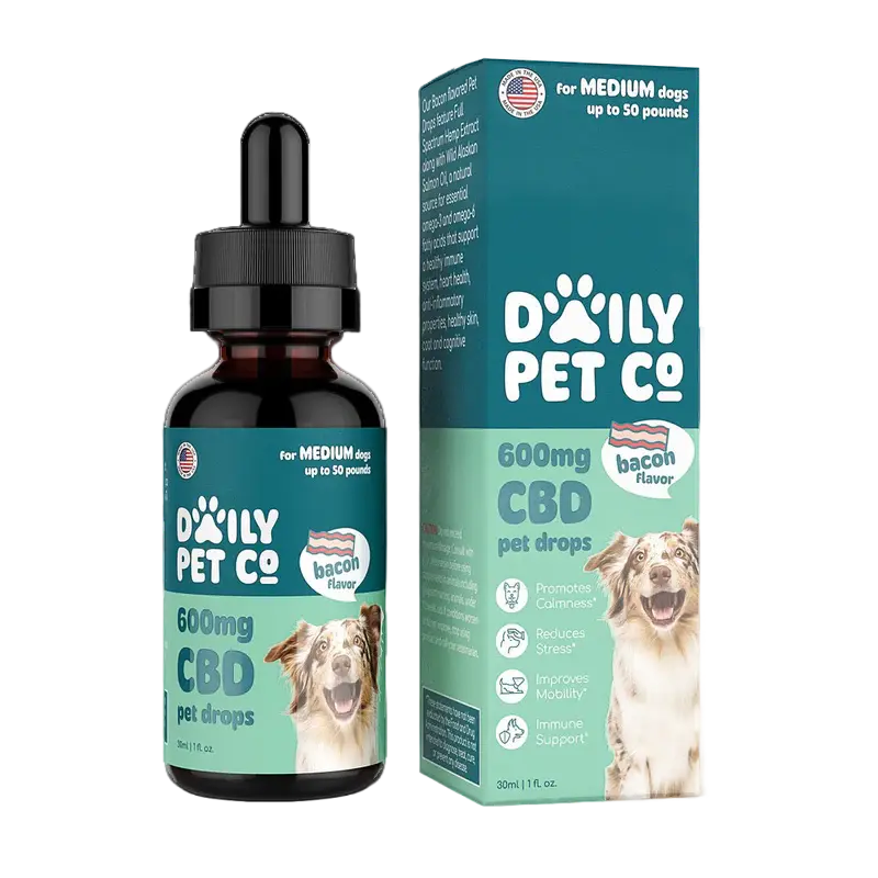 Daily Pet Co CBD Pet Drops for Dogs - Bacon Flavored