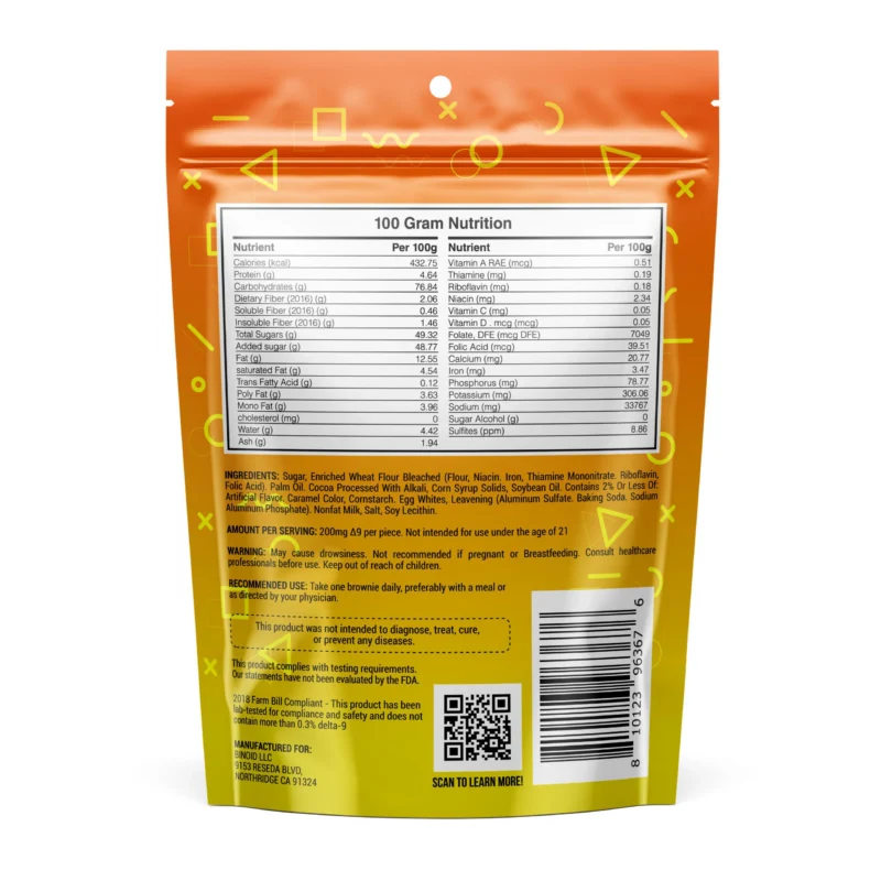 Binoid Delta-9 THC Mini Brownie Bites - 50mg Each