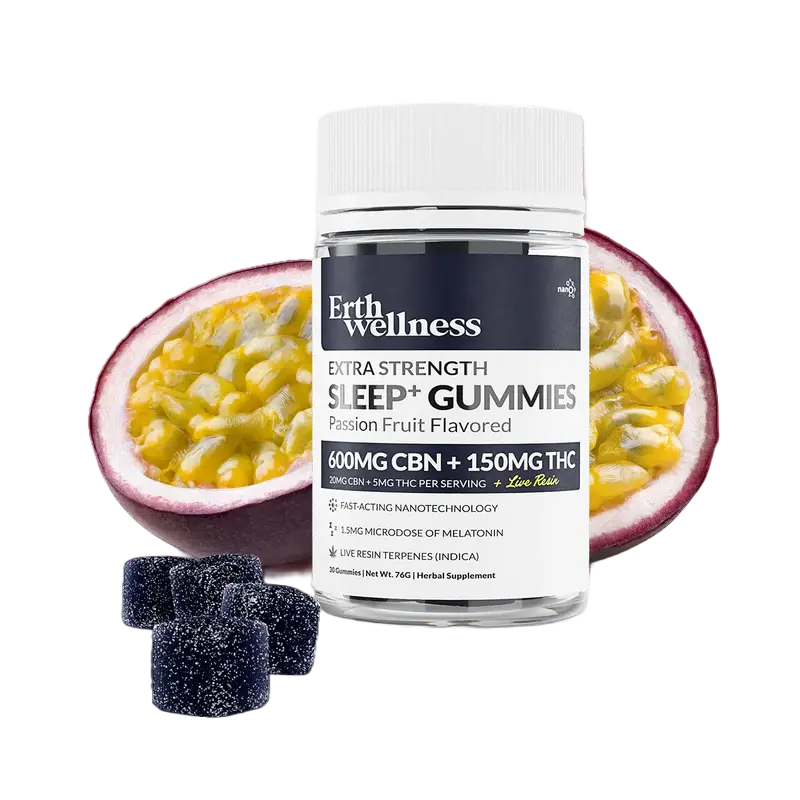 Erth Wellness CBN + THC Live Resin Sleep+ Gummies