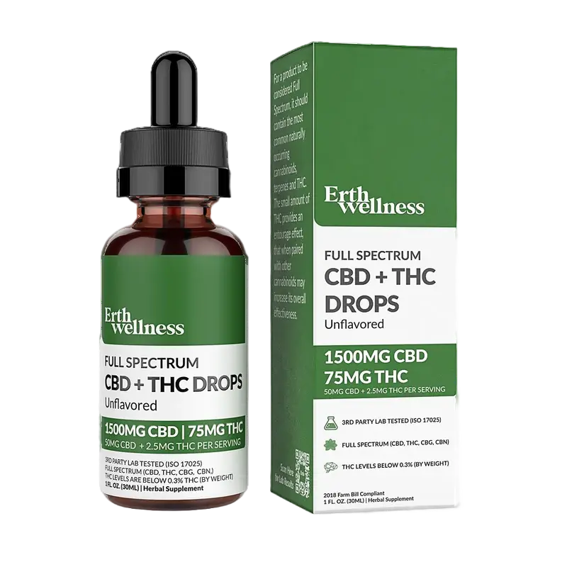 Erth Wellness Full Spectrum CBD + THC Drops