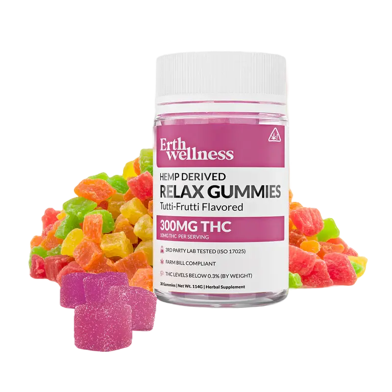 Erth Wellness Relax Delta 9 THC Gummies - 300mg