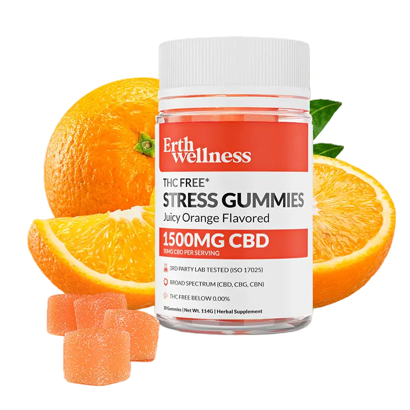 Erth Wellness THC-Free Stress Gummies - 1500mg