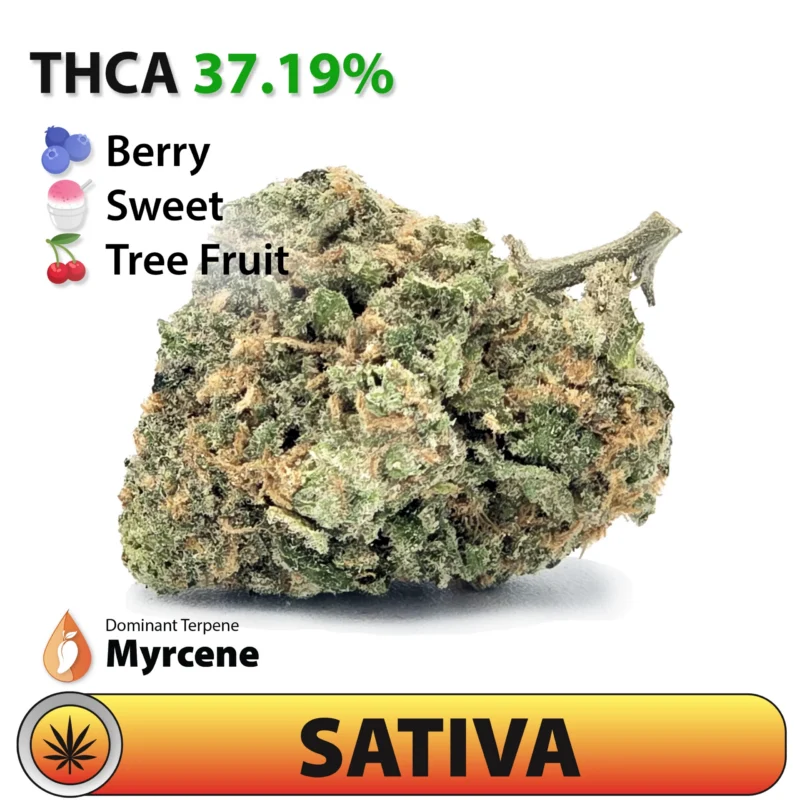 Goji OG Strain - 37.19% THCA Flower | Frosted Brands