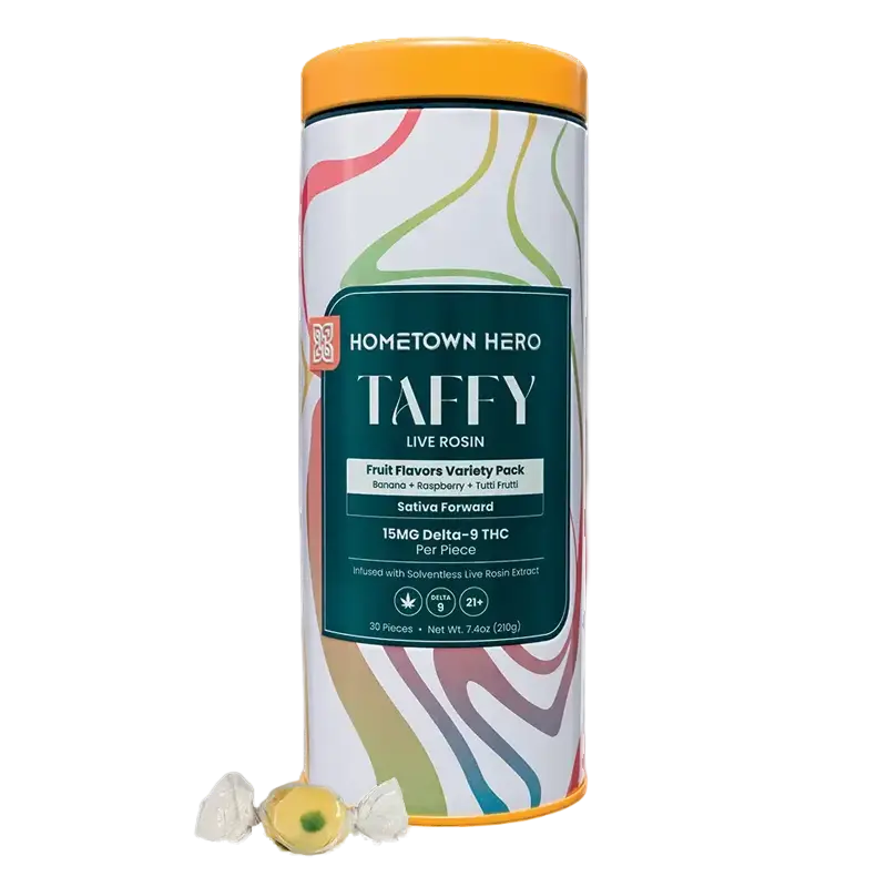 Hometown Hero Delta 9 THC Live Rosin Taffy - 450mg