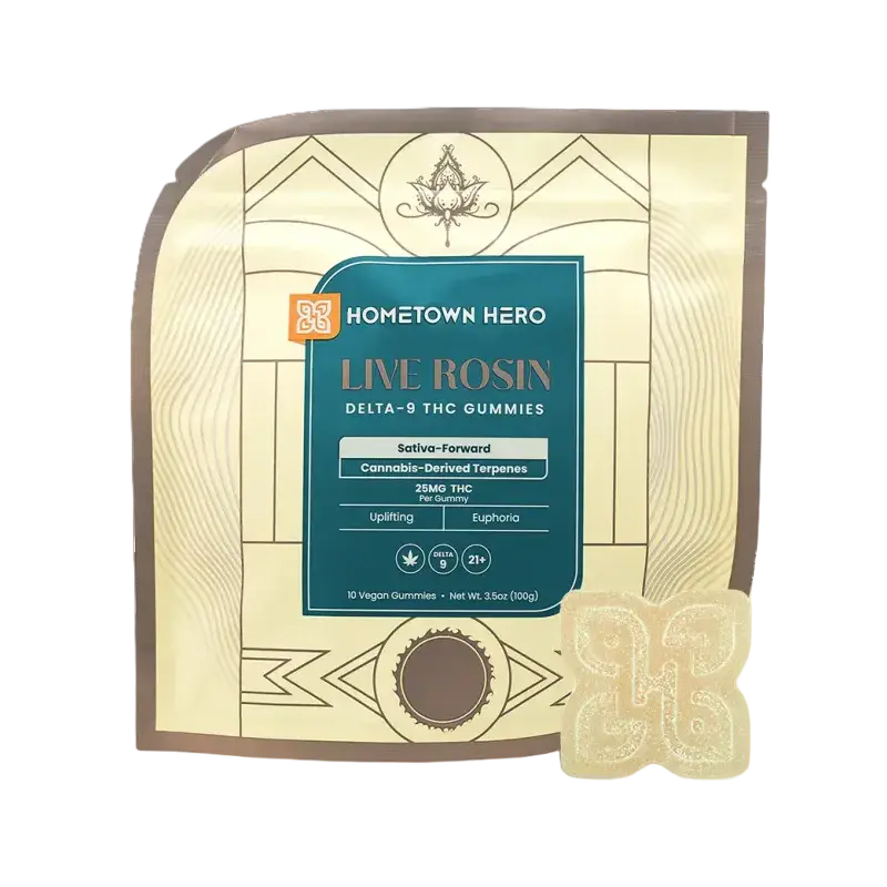 Hometown Hero Live Rosin Delta 9 Absolute Gummies