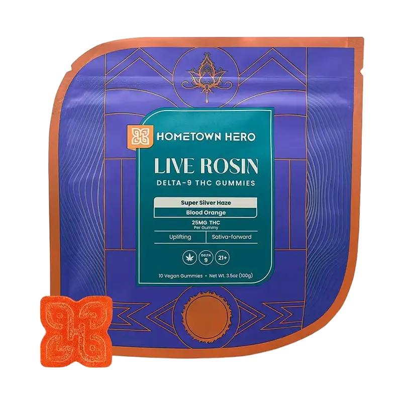 Hometown Hero Live Rosin Delta 9 THC Gummies