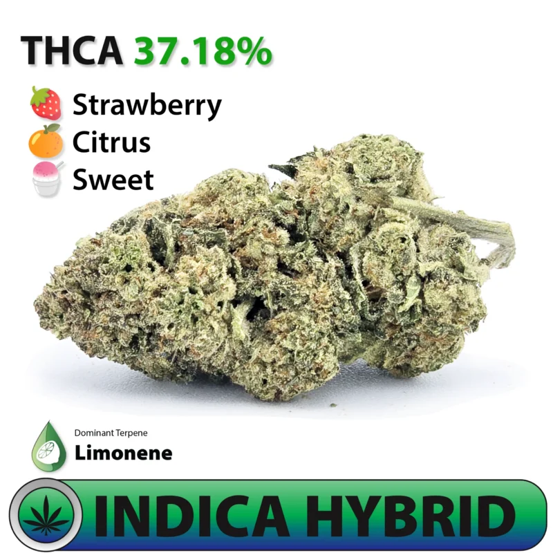 Frosted Brands Strawberry Pop Rocks THCA Flower - 37.18% THCA