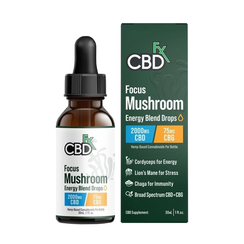 CBDfx CBD + CBG + Mushroom Tincture - Focus Blend