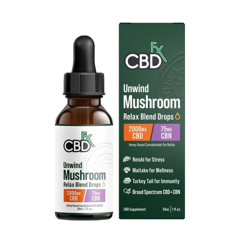 CBDfx CBD + CBN + Mushroom Tincture - Relax Blend