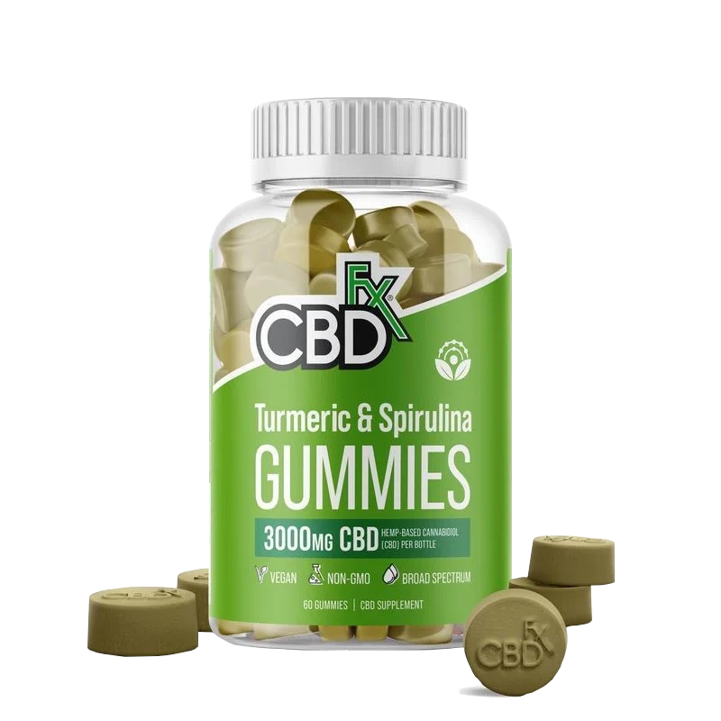CBDfx CBD Gummies with Turmeric and Spirulina