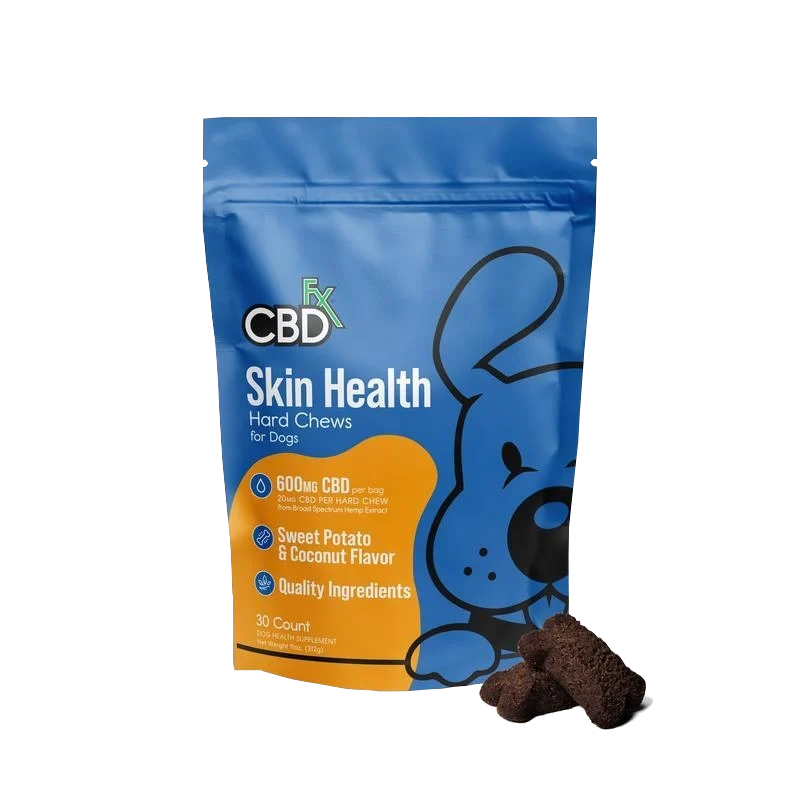 CBDfx CBD Dog Treats: Skin Health Chews 600mg