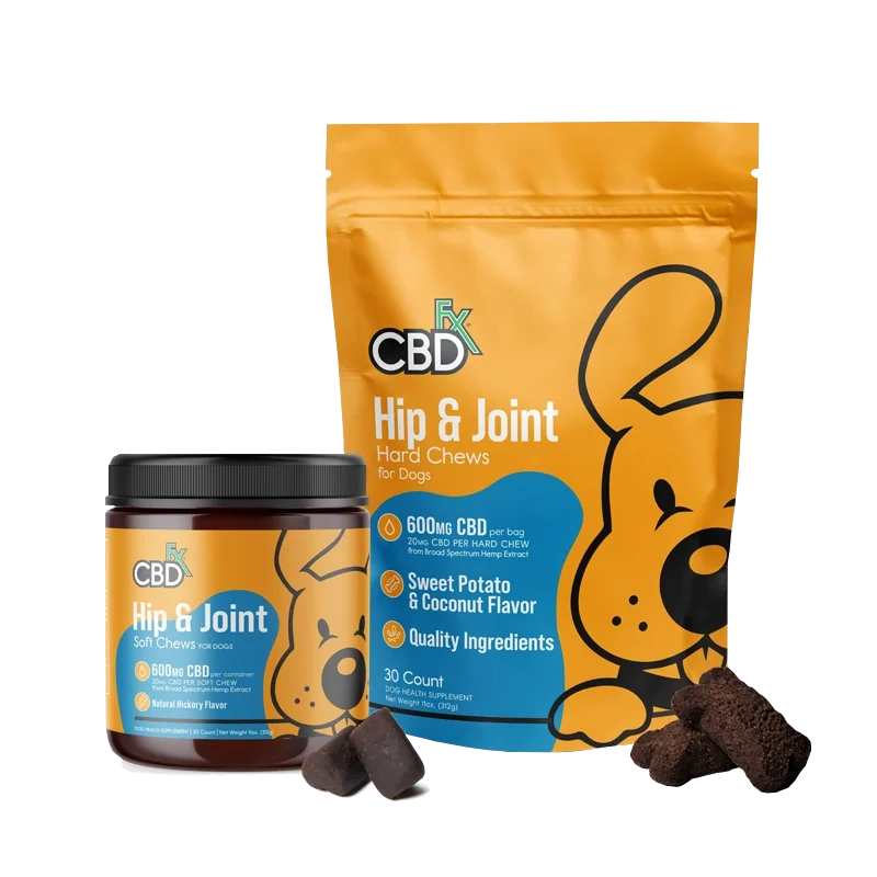CBDfx CBD Dog Treats: Hip & Joint Chews 600mg