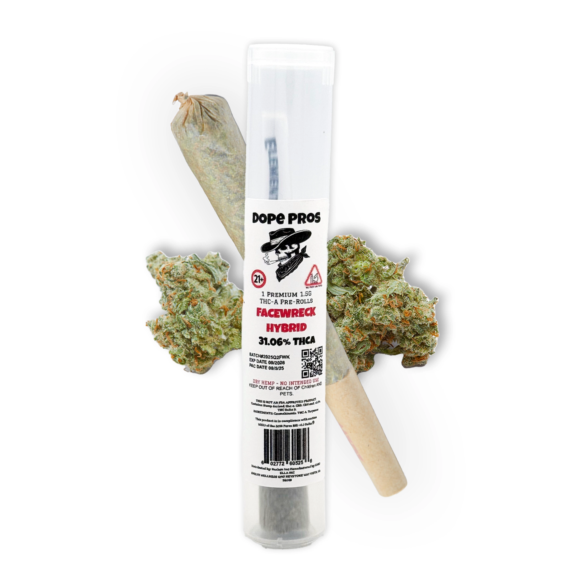 Herban Bud Dope Pros 1pk THCA Flower Prerolls 1.5g