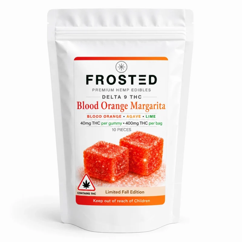 Frosted Delta-9 THC Gummies – 400mg (10-Pack, 40mg Each)